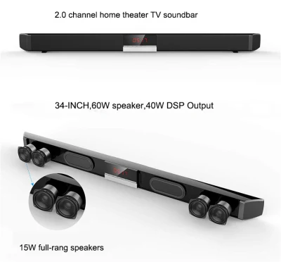 Miboard Heißer Verkauf Neue Design LED Tragbare Drahtlose Lautsprecher Sound Bass Mobile 2,0 Kanal Bluetooth Version 5.0 + EDR Soundbar mit 3,5mm Aux Eingang